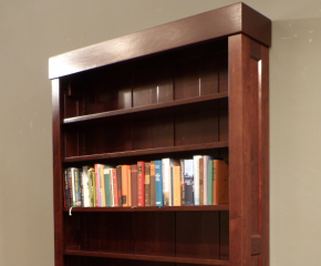 Bücherregal modern Nussbaumton EINER271