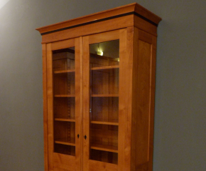 Bücherschrank Massivholz 2 Glastüren, kirscholzschrank, kirsche schrank
