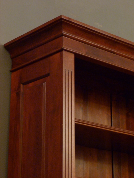 Bücherregal Massivholz, klassisches Bücherregal mit Unterbau Bücherregal Massivholz, klassisches Bücherregal mit Unterbau