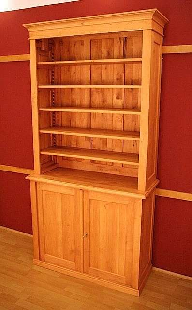 Bücherregal mit Türen massiv Erle EINER28 - Bild 1 Bücherregal mit Türen massiv Erle EINER28 - Bild 1