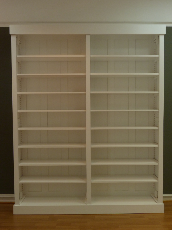 Massivholz Bücherregale nach Maß, Erle weiss lasiert Massivholz Bücherregale nach Maß, Erle weiss lasiert