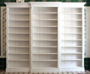 Bücherregal DREIER1 weiß mit Vorbau