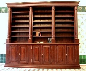 Bücherregal DREIER17 massiv Mahagoniton