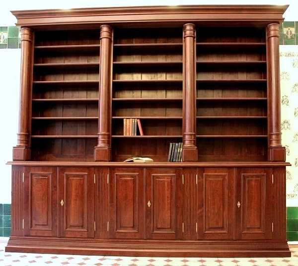 Bücherregal massiv aus Holz Erle im Mahagoniton DREIER17 - Bild 1 Bücherregal massiv aus Holz Erle im Mahagoniton DREIER17 - Bild 1