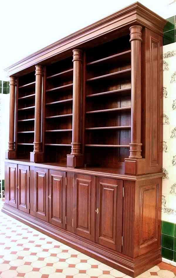 Bücherwand mit 6-türigem Schrank Massivholz DREIER17 - Bild 3 Bücherwand mit 6-türigem Schrank Massivholz DREIER17 - Bild 3