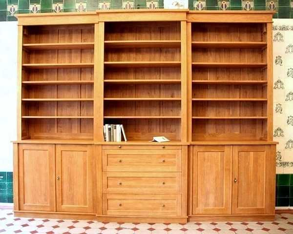 Bücherregal massiv aus Eiche mit Türen DREIER2 - Bild 1 Bücherregal massiv aus Eiche mit Türen DREIER2 - Bild 1