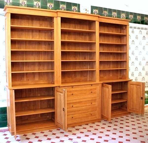 Bücherregal massiv Holz Eiche mit Türen DREIER2 - Bild 4 Bücherregal massiv Holz Eiche mit Türen DREIER2 - Bild 4