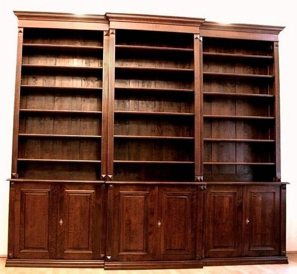 Bücherregal Massivholz mit Türen DREIER4 - Bild 1 Bücherregal Massivholz mit Türen DREIER4 - Bild 1