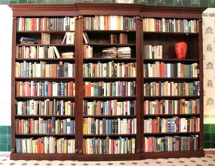 Bücherregal massiv Erle im Nussbaumton DREIER5 - Bild 1 Bücherregal massiv Erle im Nussbaumton DREIER5 - Bild 1