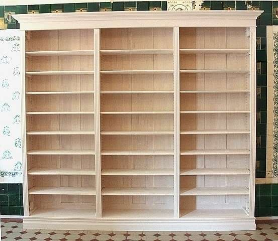 Bücherregal in weiß lasiert massiv aus Holz DREIER25 - Bild 1 Bücherregal in weiß lasiert massiv aus Holz DREIER25 - Bild 1
