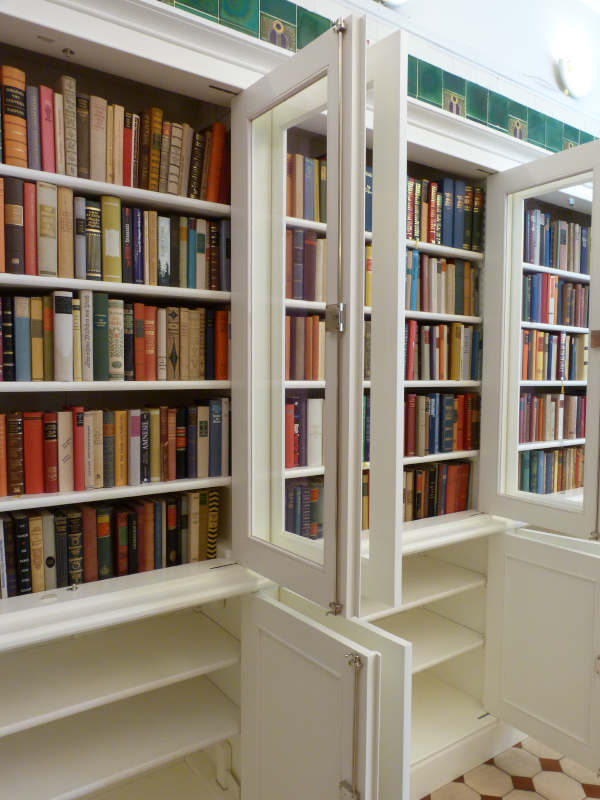 Bücherschrank mit Glastüren Shabby Chic DREIER30 Bücherschrank mit Glastüren Shabby Chic DREIER30