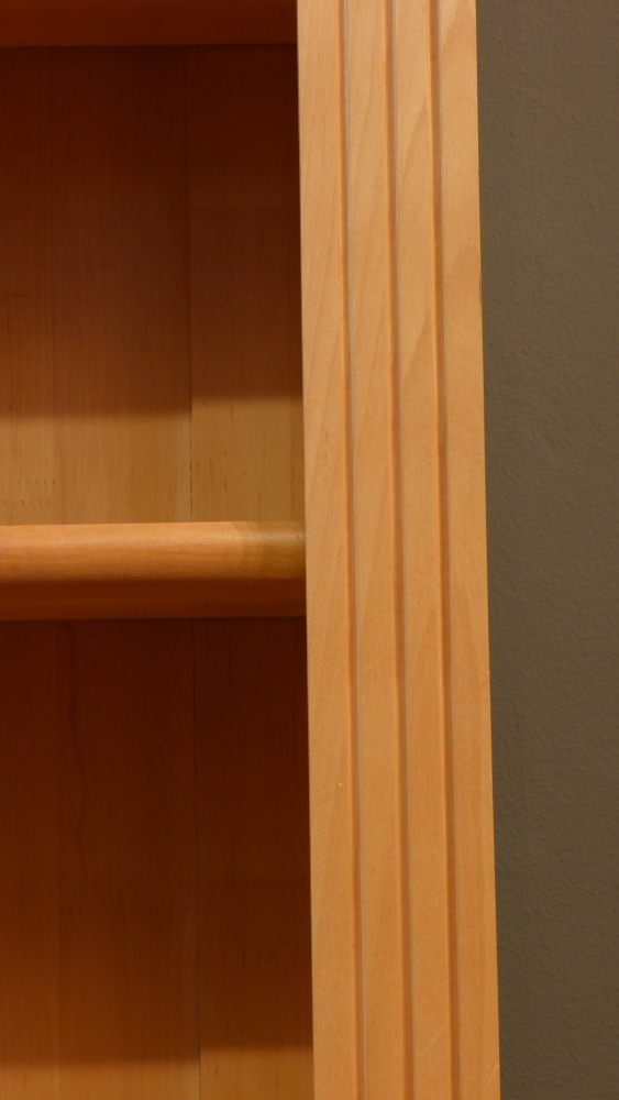 Klassisches Bücherregal mit drei Elementen, massiv Erle Klassisches Bücherregal mit drei Elementen, massiv Erle