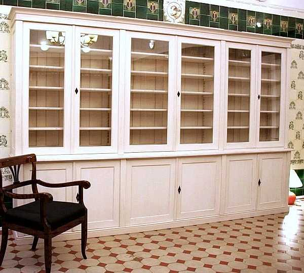 Bücherregal in weiß Shabby Chic aus Massivholz DREIER27 - Bild 1 Bücherregal in weiß Shabby Chic aus Massivholz DREIER27 - Bild 1