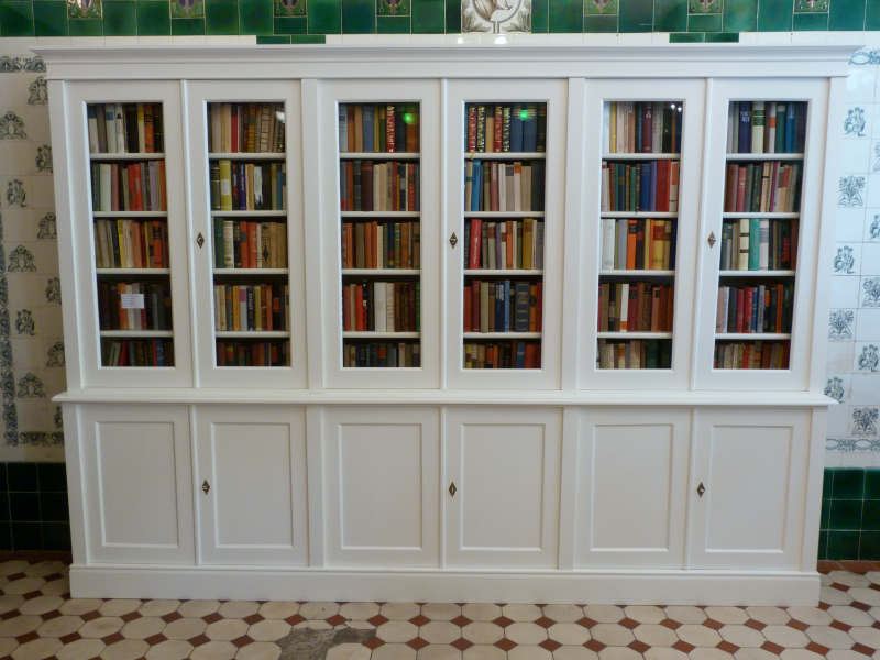 Bücherschrank mit Glastüren Shabby Chic DREIER30 Bücherschrank mit Glastüren Shabby Chic DREIER30