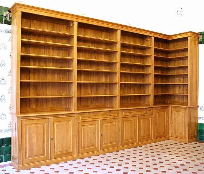 Eckregal aus Eiche mit Türen und Schubladen ECKE6 - Bild 1 Eckregal aus Eiche mit Türen und Schubladen ECKE6 - Bild 1