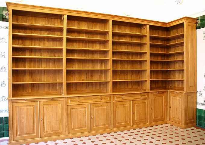 Eckregal aus Eiche massiv Holz mit Türen ECKE6 - Bild 2 Eckregal aus Eiche massiv Holz mit Türen ECKE6 - Bild 2