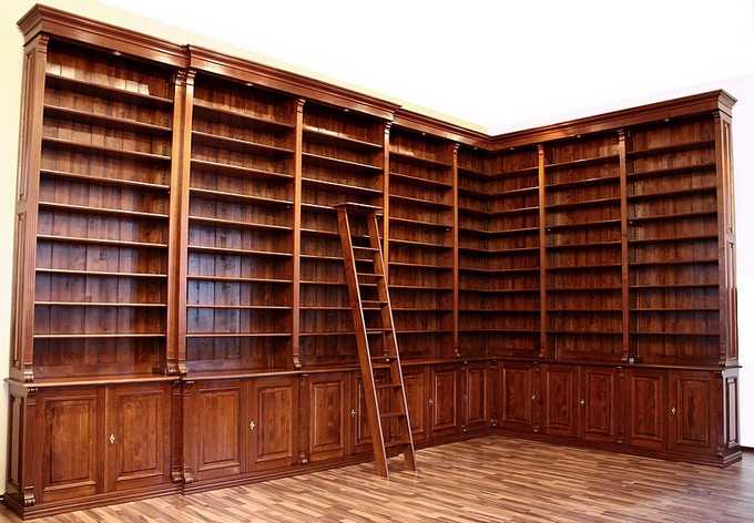 Eckregal mit Türen Leiter und Beleuchtung ECKE7 - Bild 2 Eckregal mit Türen Leiter und Beleuchtung ECKE7 - Bild 2