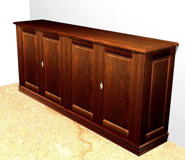 Kommode 4-türig aus Massivholz KOMM1 - Bild 2 Kommode 4-türig aus Massivholz KOMM1 - Bild 2