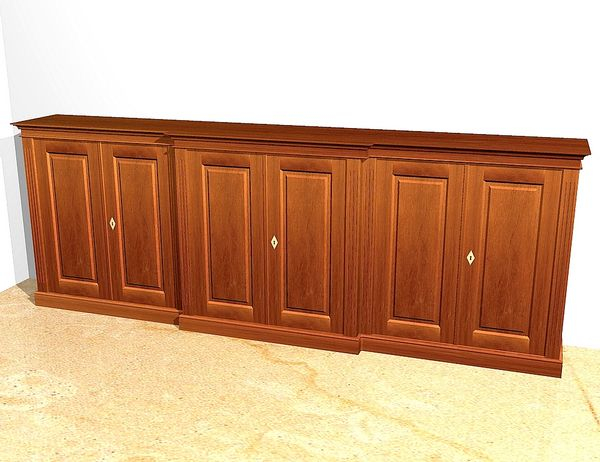 Kommode 6-türig aus Massivholz im Kirschton KOMM5 - Bild 3 Kommode 6-türig aus Massivholz im Kirschton KOMM5 - Bild 3