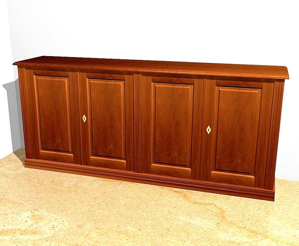 Kommode mit Türen massiv Erle im Kirschton KOMM1 - Bild 4 Kommode mit Türen massiv Erle im Kirschton KOMM1 - Bild 4