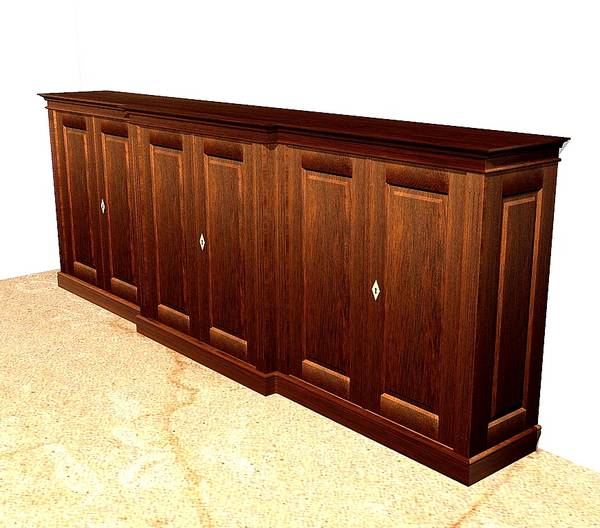 Kommode mit Türen und Vorbau massiv aus Holz KOMM5 - Bild 6 Kommode mit Türen und Vorbau massiv aus Holz KOMM5 - Bild 6