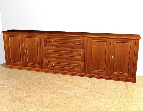 Sideboard aus Massivholz Erle im Kirschton KOMM7 - Bild 3 Sideboard aus Massivholz Erle im Kirschton KOMM7 - Bild 3