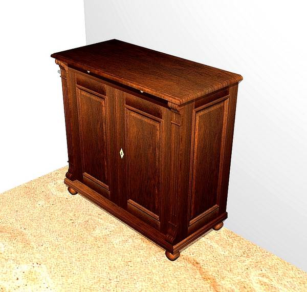 Kommode 2-türig mit Ablage aus Massivholz KOMM2 - Bild 6 Kommode 2-türig mit Ablage aus Massivholz KOMM2 - Bild 6