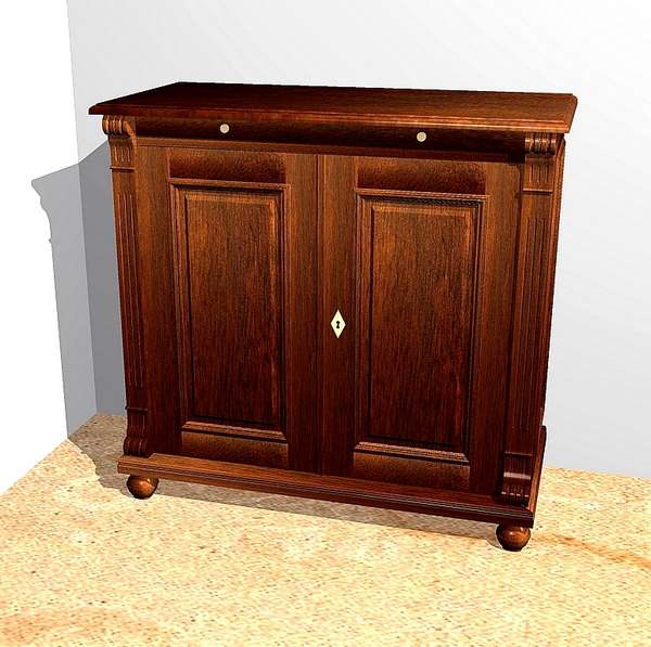 Kommode aus Massivholz Erle im Nussbaumton KOMM2 - Bild 4 Kommode aus Massivholz Erle im Nussbaumton KOMM2 - Bild 4