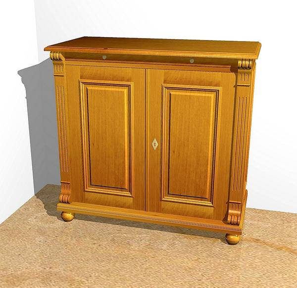 Kommode mit Türen Massivholz Erle Naturton KOMM2 - Bild 2 Kommode mit Türen Massivholz Erle Naturton KOMM2 - Bild 2