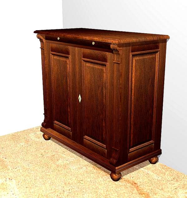 Kommode mit Türen und Ablage Massivholz KOMM2 - Bild 5 Kommode mit Türen und Ablage Massivholz KOMM2 - Bild 5