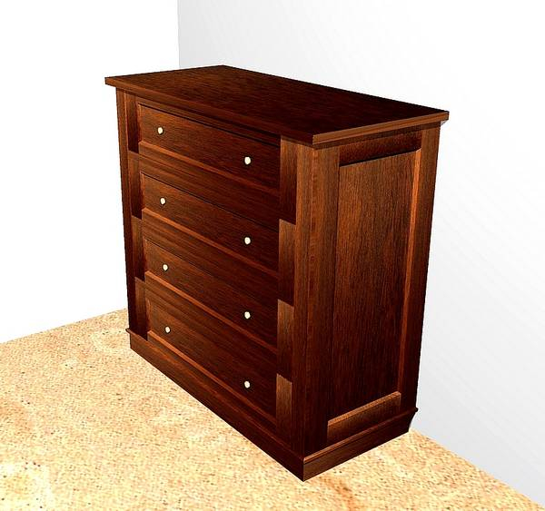 4-schübige Kommode aus Massivholz KOMM3 - Bild 6 4-schübige Kommode aus Massivholz KOMM3 - Bild 6