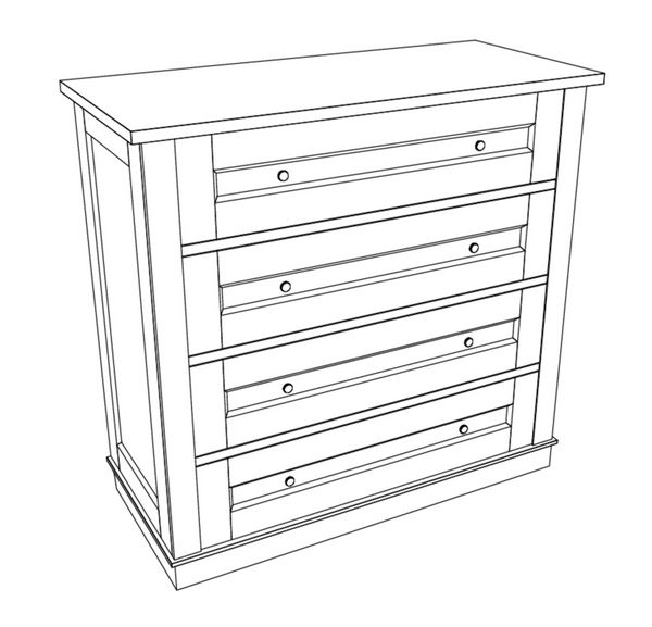 Zeichnung der Kommode Modell KOMM3 - Bild 7 Zeichnung der Kommode Modell KOMM3 - Bild 7