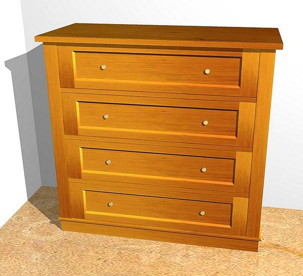 Kommode aus Massivholz Erle im Naturton KOMM3 - Bild 1 Kommode aus Massivholz Erle im Naturton KOMM3 - Bild 1