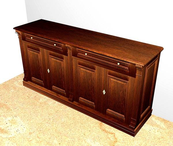 Kommode 4-türig mit Schubladen aus Massivholz KOMM4 - Bild 5 Kommode 4-türig mit Schubladen aus Massivholz KOMM4 - Bild 5