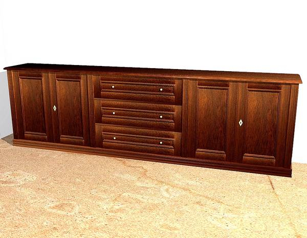 Sideboard aus Massivholz im Nussbaumton KOMM7 - Bild 4 Sideboard aus Massivholz im Nussbaumton KOMM7 - Bild 4