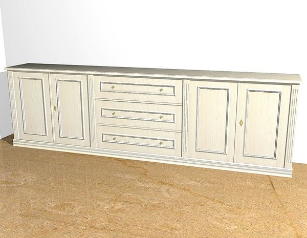 Sideboard in weiß massiv aus Holz KOMM7 - Bild 2 Sideboard in weiß massiv aus Holz KOMM7 - Bild 2