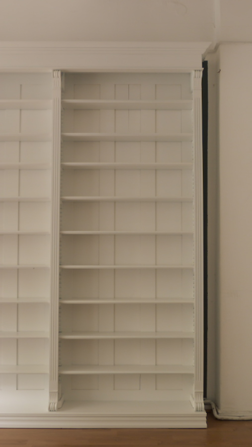 Bücherwand im Gründerzeitstil, massiv Erle Bücherwand im Gründerzeitstil, massiv Erle