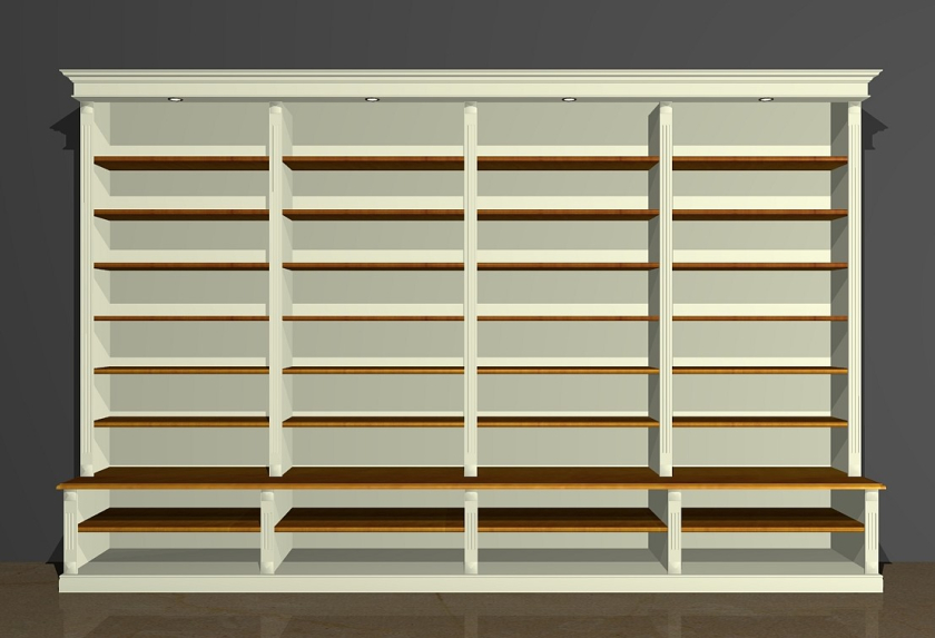 Regalwand aus Massivholz Erle weiß lasiert und natur WAND18 Regalwand aus Massivholz Erle weiß lasiert und natur WAND18