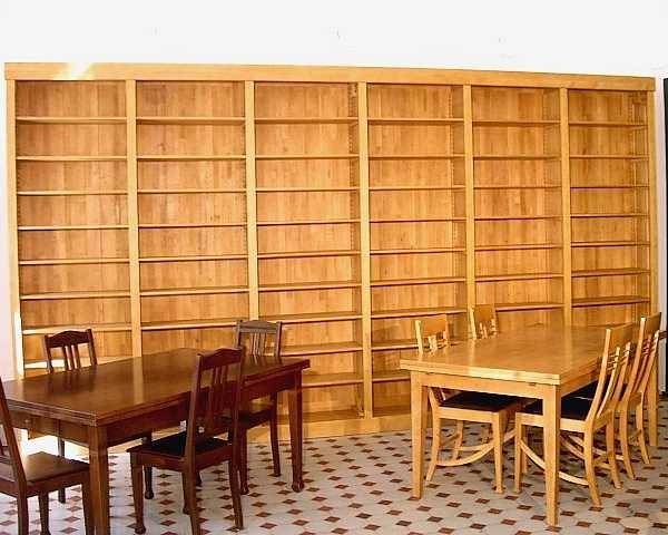 Regalwand massiv aus Holz Erle im Naturton WAND6 - Bild 1 Regalwand massiv aus Holz Erle im Naturton WAND6 - Bild 1