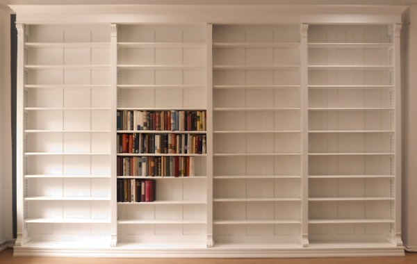 Bücherwand im Gründerzeitstil, massiv Erle Bücherwand im Gründerzeitstil, massiv Erle