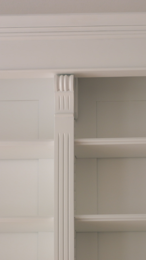 Bücherwand im Gründerzeitstil, massiv Erle Bücherwand im Gründerzeitstil, massiv Erle