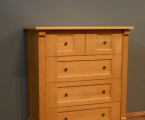 Fünfschübige Massivholz Kommode  KOMM33