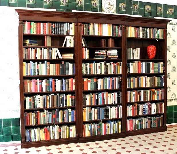 Bücherregal fertig eingeräumt.