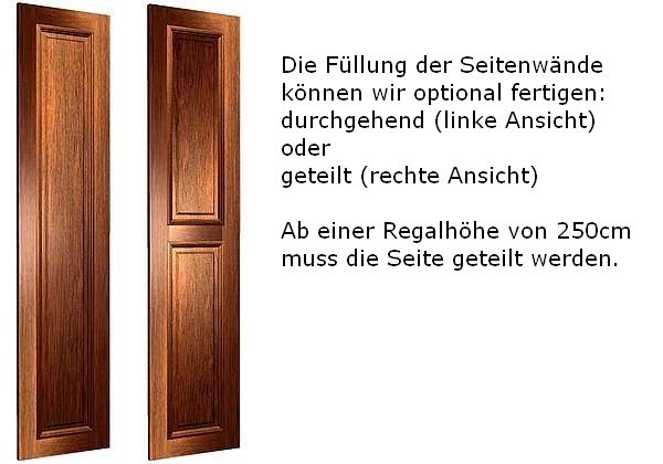 Seitenfüllung durchgehend oder geteilt