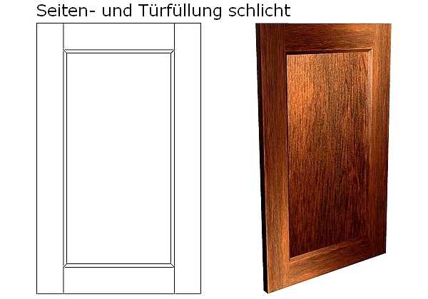 schlichte Füllung
