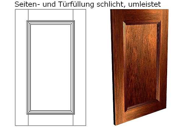 schlichte Füllung umleistet