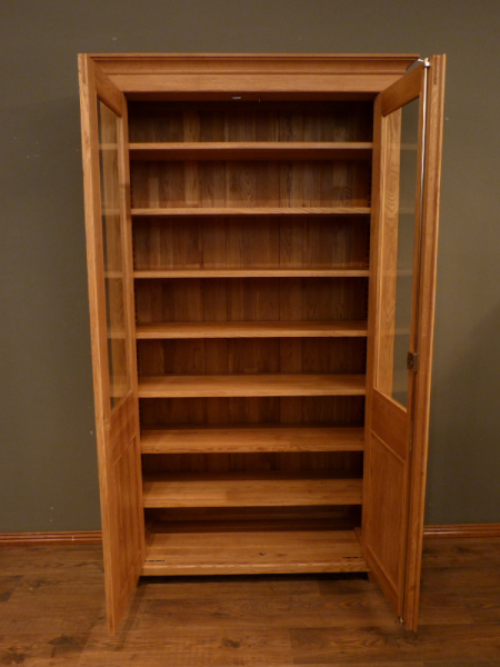 Massivholz Bücherschrank, komplett zerlegbar, massiv Eiche