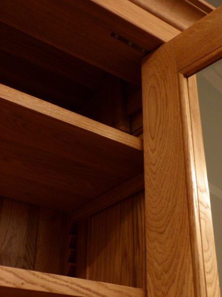 Massivholz Bücherschrank, komplett zerlegbar, massiv Eiche