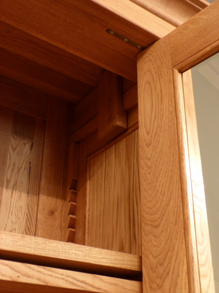 Massivholz Bücherschrank, komplett zerlegbar, massiv Eiche