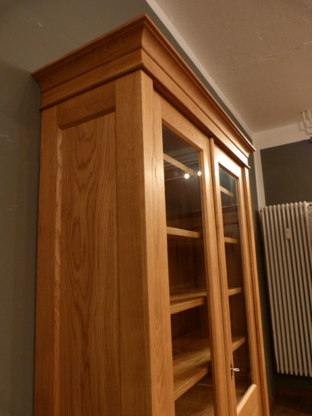 Massivholz Bücherschrank, komplett zerlegbar, massiv Eiche